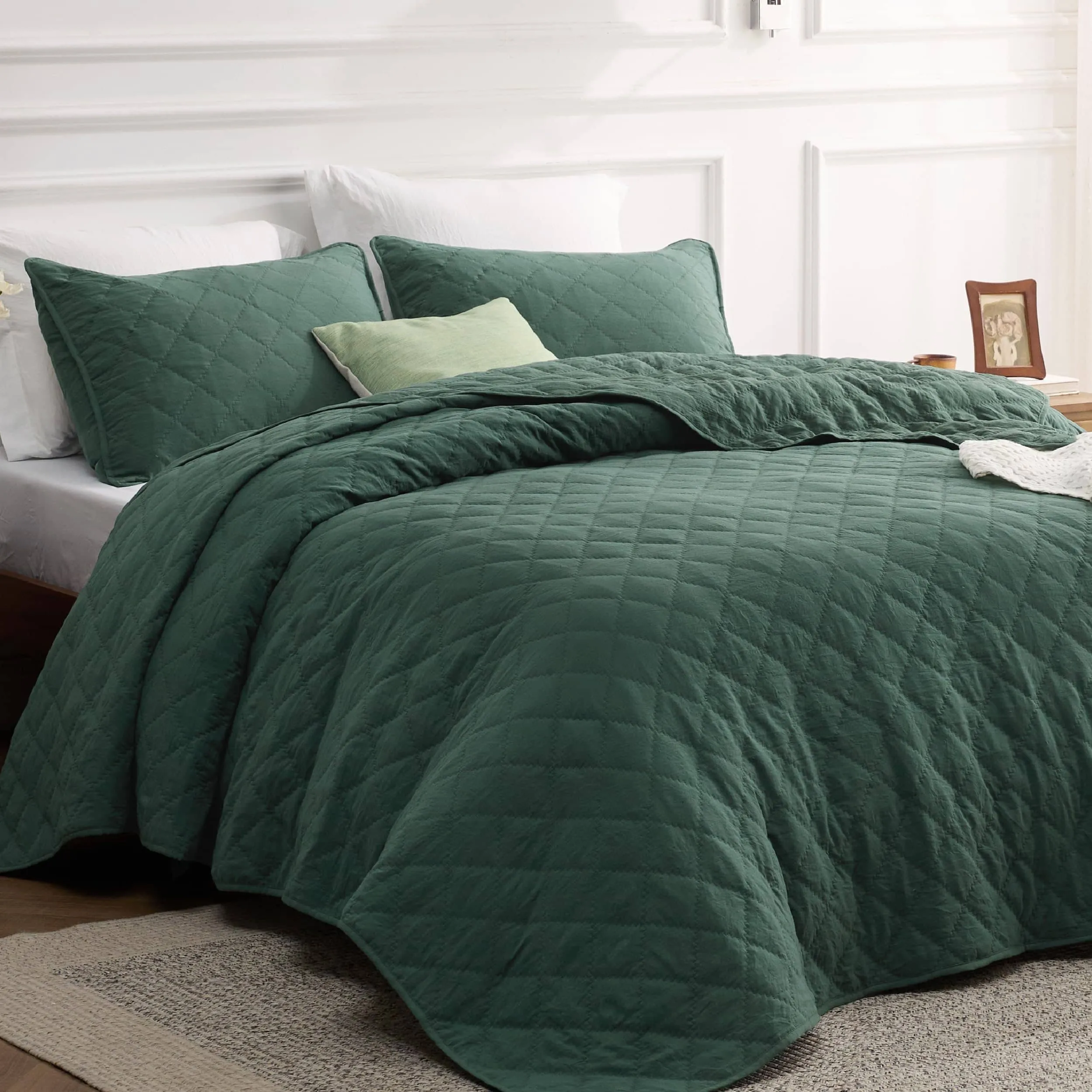 Prewashed Microfiber Quilt Set