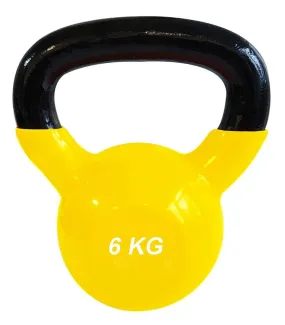 Prokick Vinyl Half Coating Kettle Bell for Gym & Workout - Orange