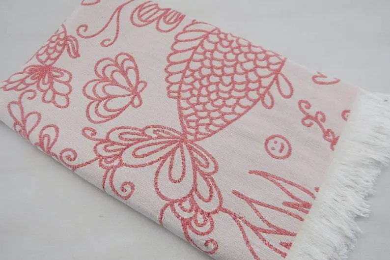 Red Sea Life 100% Cotton Towel