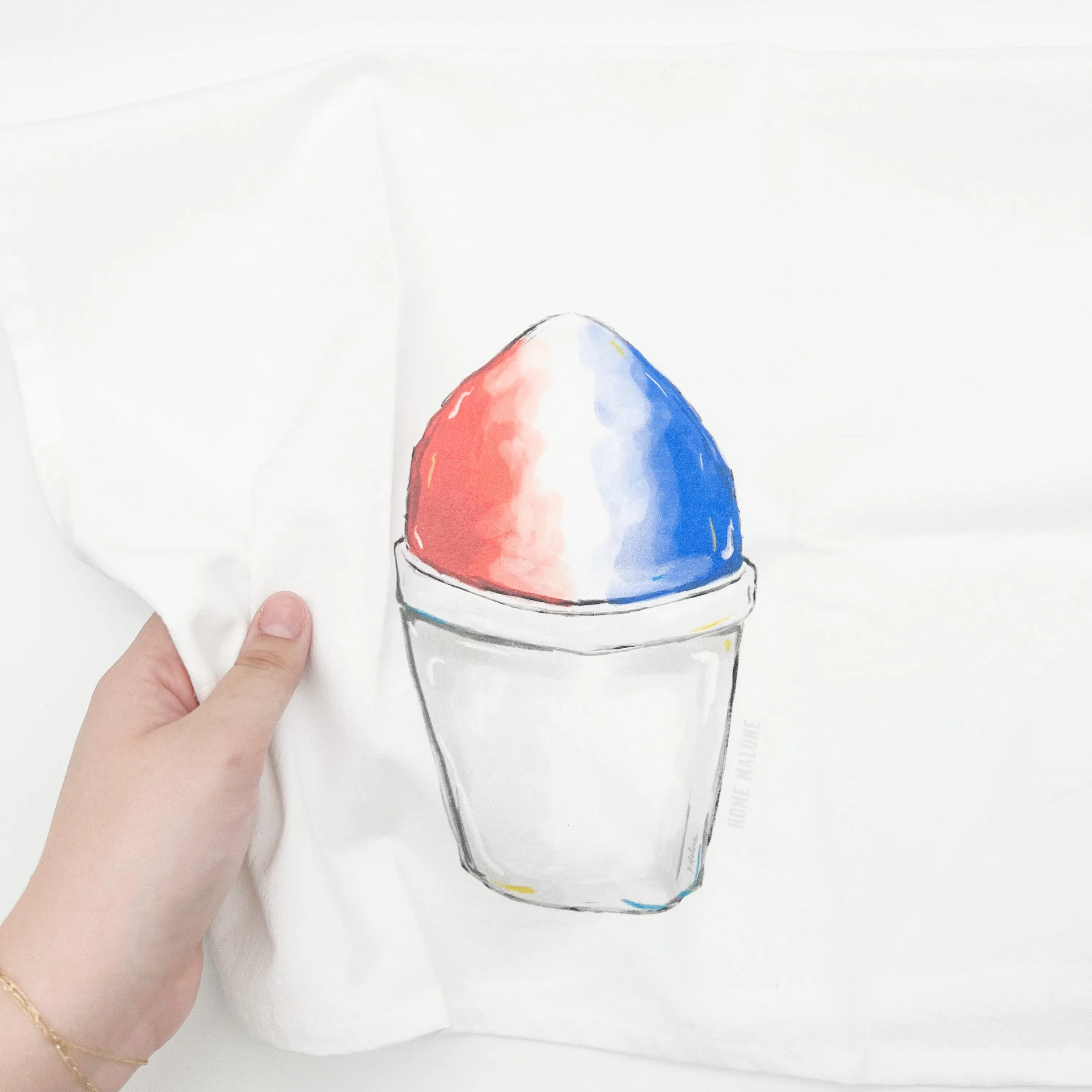 Red, White & Blue Sno Cone Tea Towel