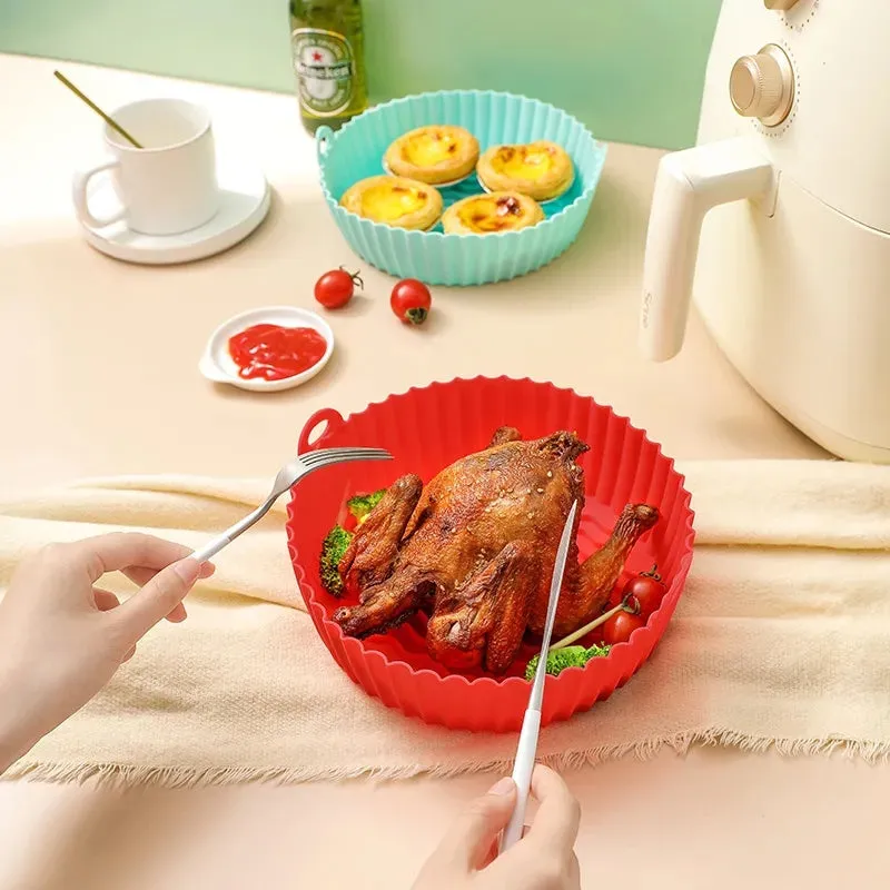 REUSABLE SILICONE AIR FRYER PAN