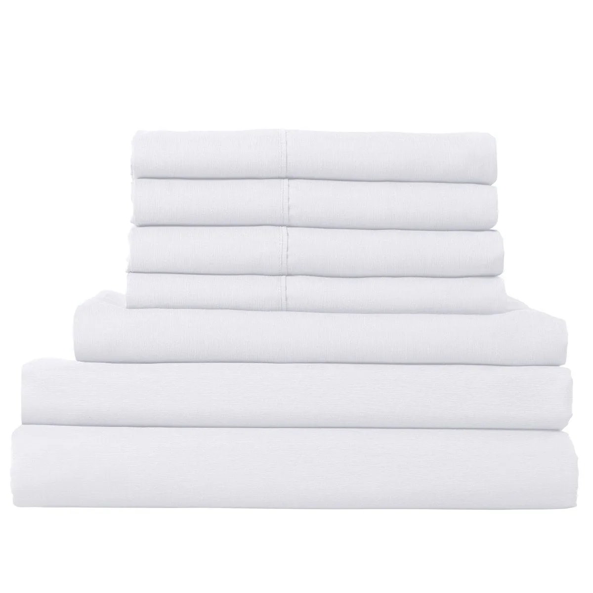 Royal Comfort 2000TC 6 Piece Bamboo Sheet & Quilt Cover Set Cooling Breathable Queen White