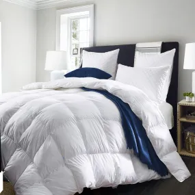 Royal Comfort Quilt 50% Duck Down 50% Duck Feather 233TC Cotton Pure Soft Duvet Double White