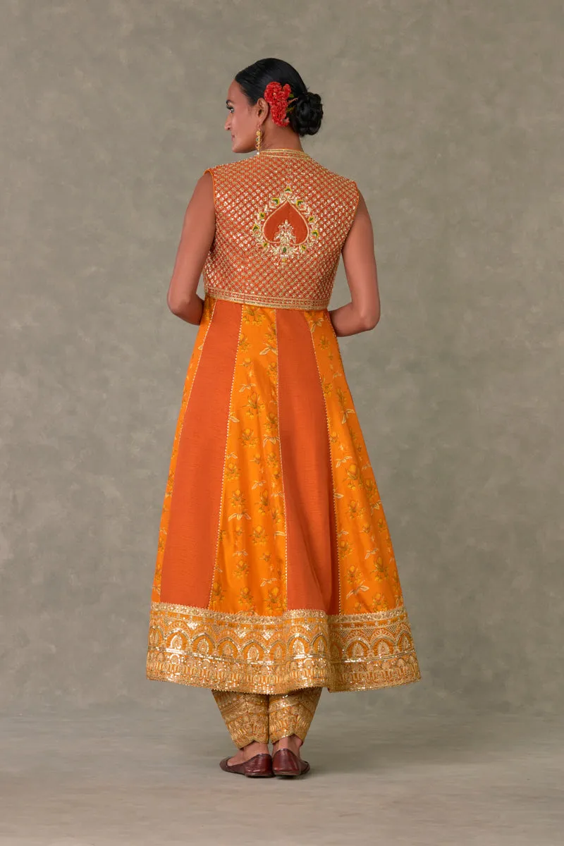 Rust Narangi Bagh Anarkali Set