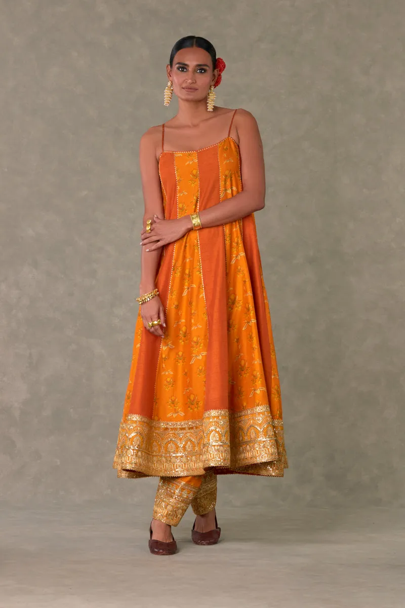 Rust Narangi Bagh Anarkali Set