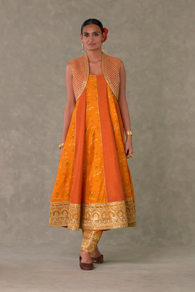 Rust Narangi Bagh Anarkali Set