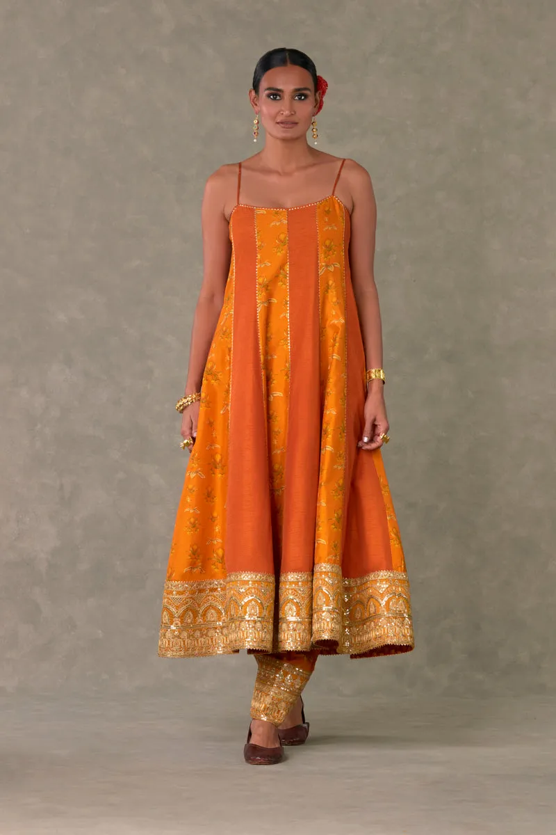 Rust Narangi Bagh Anarkali Set