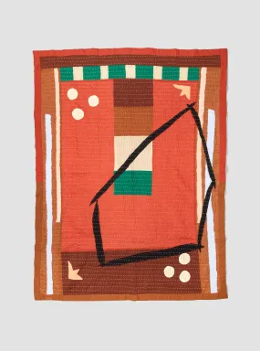 Seated Motif Quilt Red