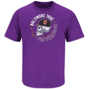 Skull T-Shirt for Baltimore Football Fans