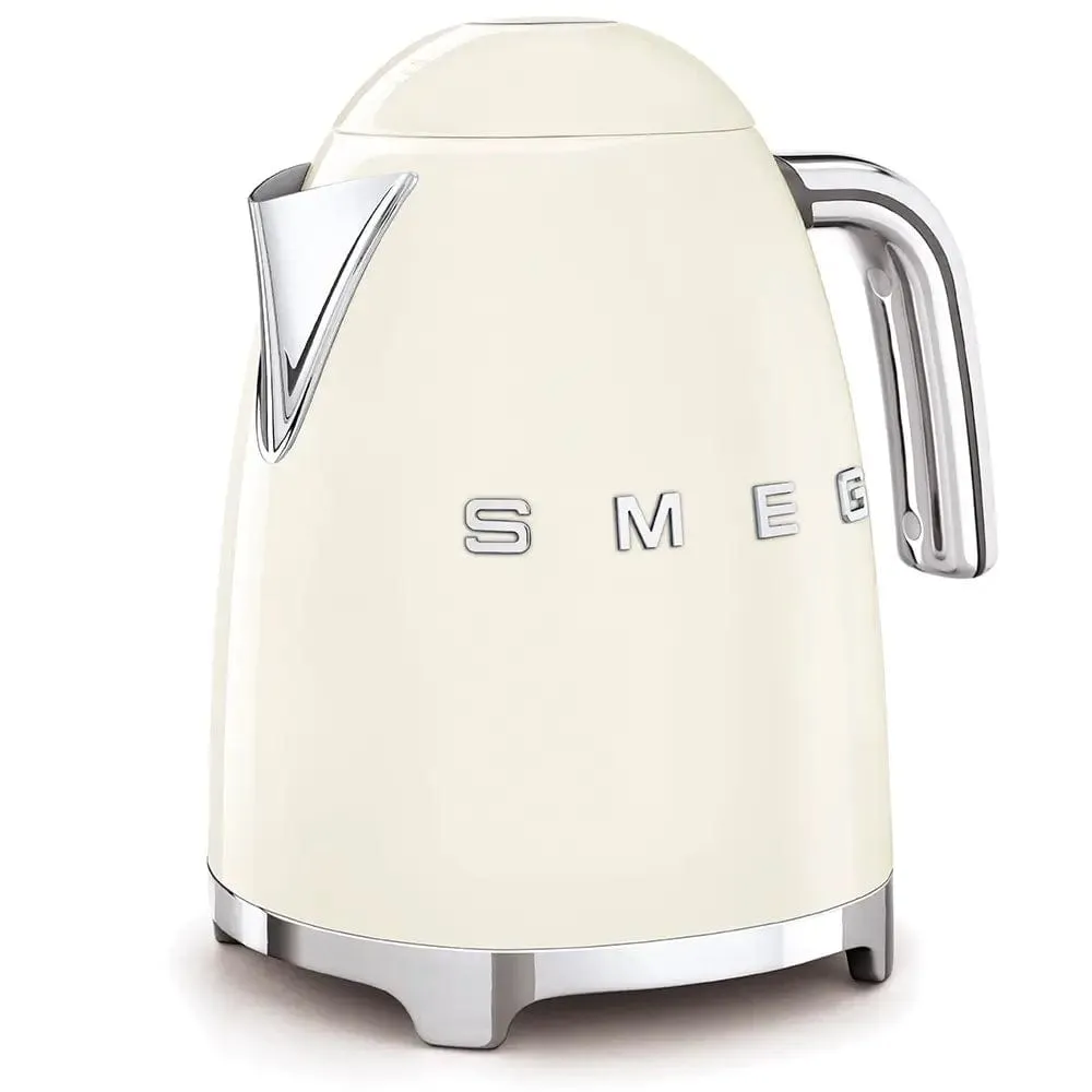 Smeg KLF03CRUK 1.7 Litre 50's Style Kettle, 3000W, 22.6cm Wide - Cream