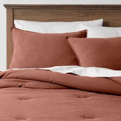 Space Dyed Cotton Linen Comforter & Sham Set - Threshold