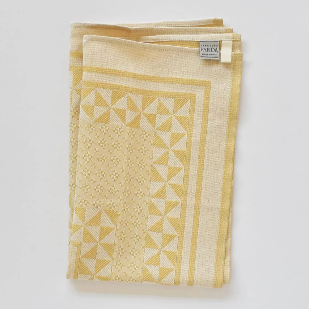 Tessitura Pardi Geometrico Yellow kitchen towel