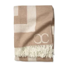 Throw Monogram Beige