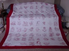 Tootsey Quilt - Redwork Embroidery