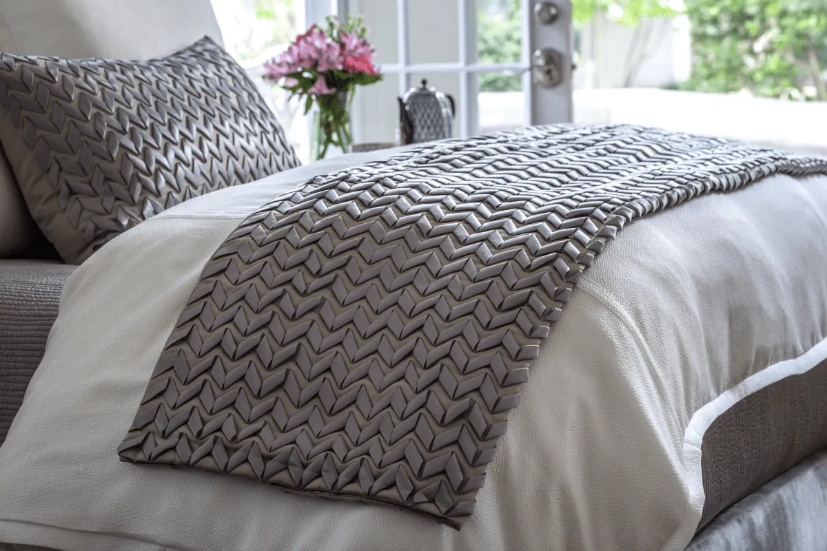 Ultra Pewter Bed Throw by Lili Alessandra