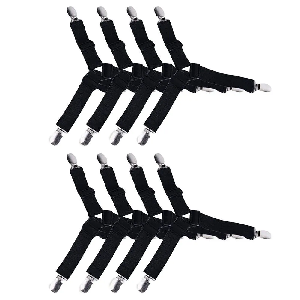 US 8-16 Bed Suspender Strap Triangle Gripper Mattress Sheet Clip Fastener Holder