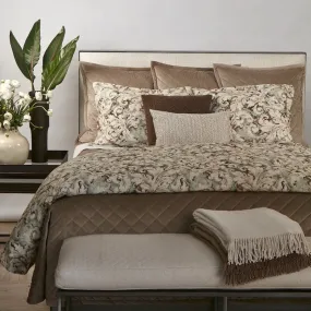 Velvet Coverlet Set in Taupe by Ann Gish