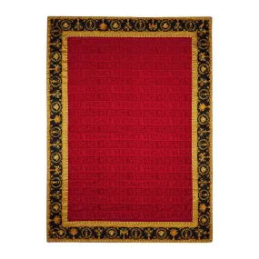 Versace Baroque & Robe Jacquard Medusa Beach/Bath Towel Red-  195 cm x 145 cm