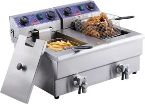 Vevor Commercial Electric Deep Fryer with Dual Tanks 3000W New