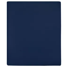 vidaXL Jersey Fitted Sheet Navy Blue 100x200 cm Cotton