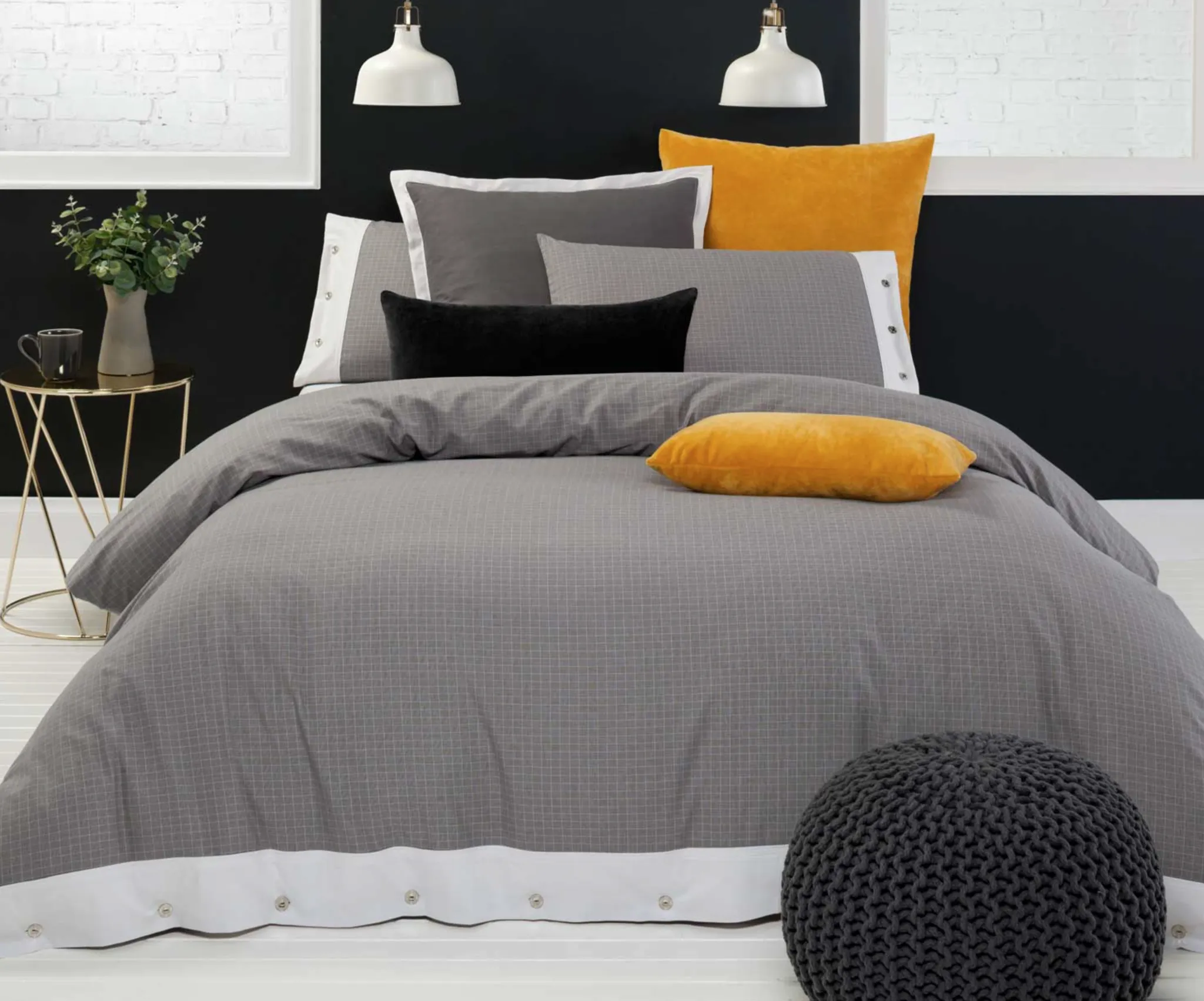 William Grey Queen Bed Quilt Cover Set