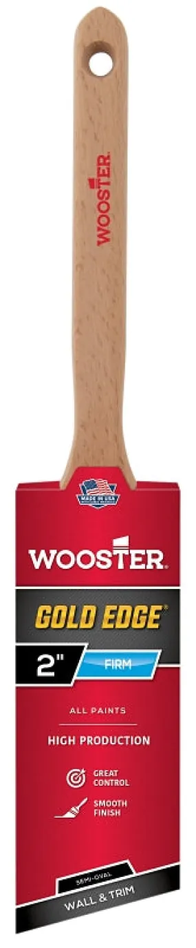 Wooster 5236-2 Paint Brush, 2 in W, 2-11/16 in L Bristle, Polyester Bristle, Semi-Oval Angle Sash Handle :EA: QUANTITY: 1